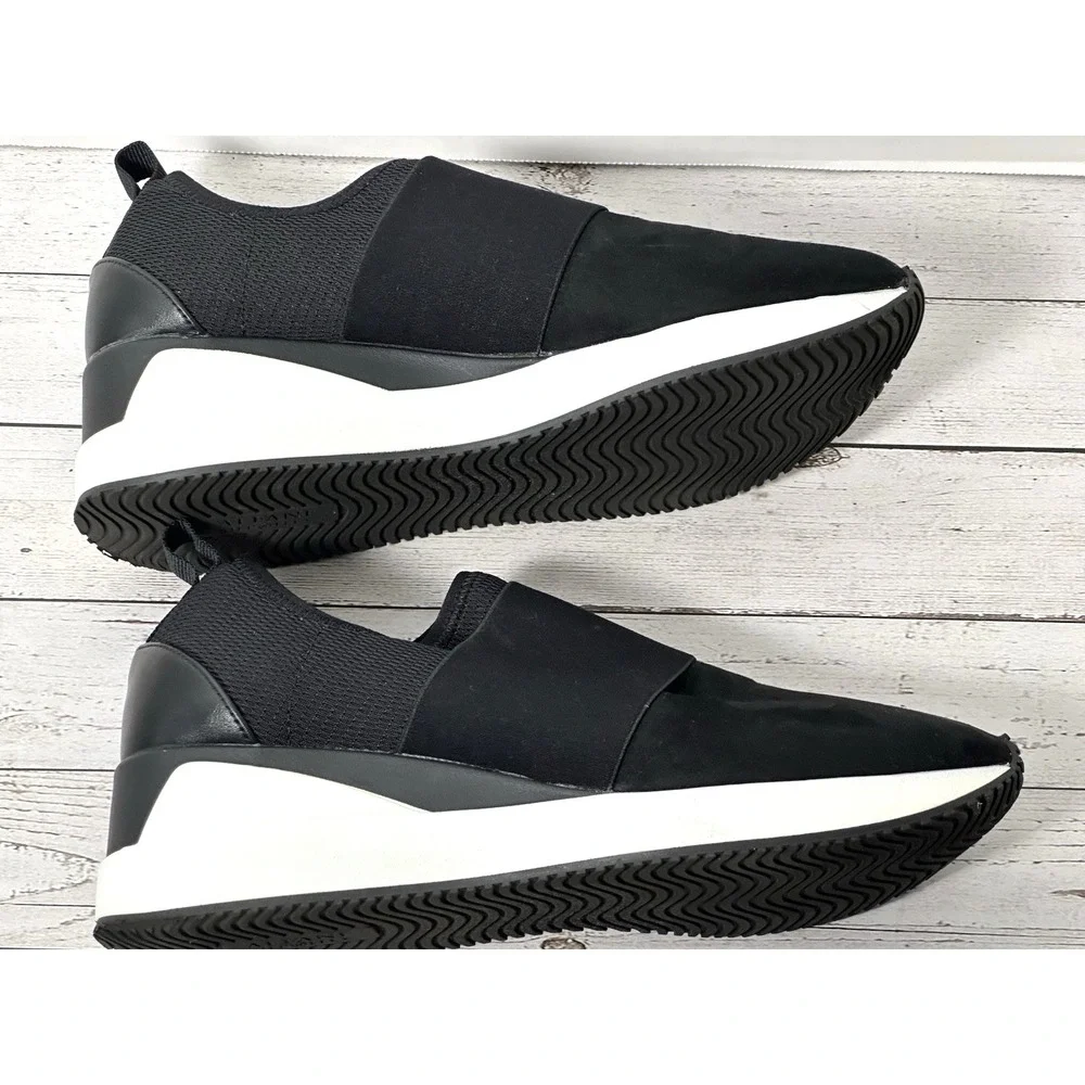 Alfani Step‎ In Flex Sneakers Black Pull-on Size 8.5 Women's Black Sneakers